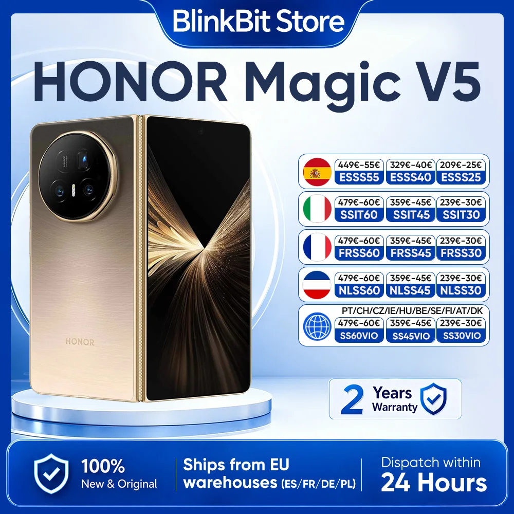 HONOR Magic V5 Version Globale Originale Smartphone 5G Double Écran OLED HDR Snapdragon 8 Elite 5820mAh 7.95 HONOR Magic V5 Version Globale Originale Smartphone 5G Double Écran OLED HDR Snapdragon 8 Elite 5820mAh 7.95