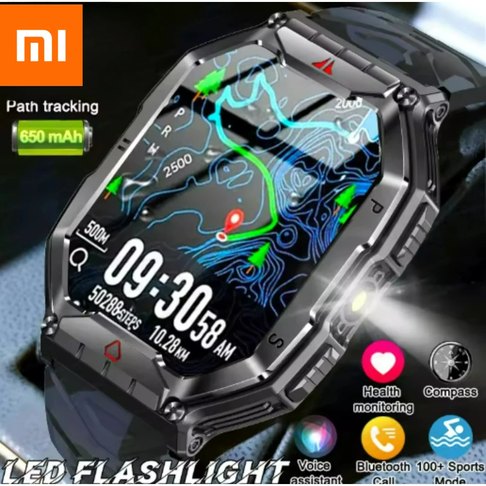 

Xiaomi New Military Smart Watch Men 2.01inch HD Screen 650mAh IP68 Outdoor Sports Tracker 24Hours Health Monitoring Smartwatch
