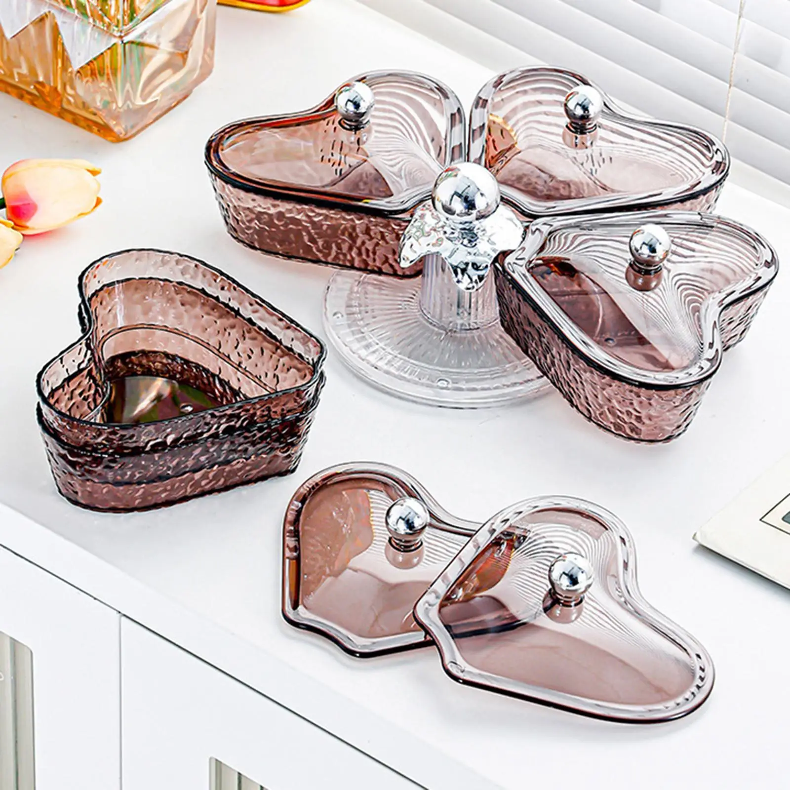 Serving Plate Dry Fruit Tray Multipurpose Nut Bowl Storage Box Appetizer Tray for Household Wedding Birthday Presents Kitchen