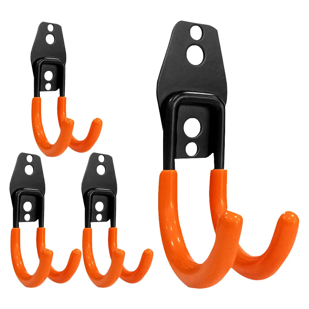 

4 Pcs Wall Hook Small Tools Hooks Utility Garage ganization Mount Hangers Iron Heavy Duty Long Lasting Storage Solution