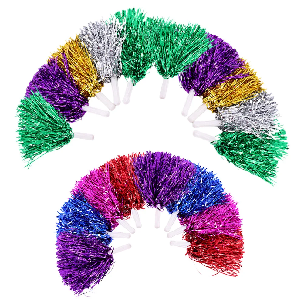 

18 Pcs Hand Stick to Shake Bouquet Daily Sports Props Delicate Cheering Pompom Poms Cheerleading Cheerleader