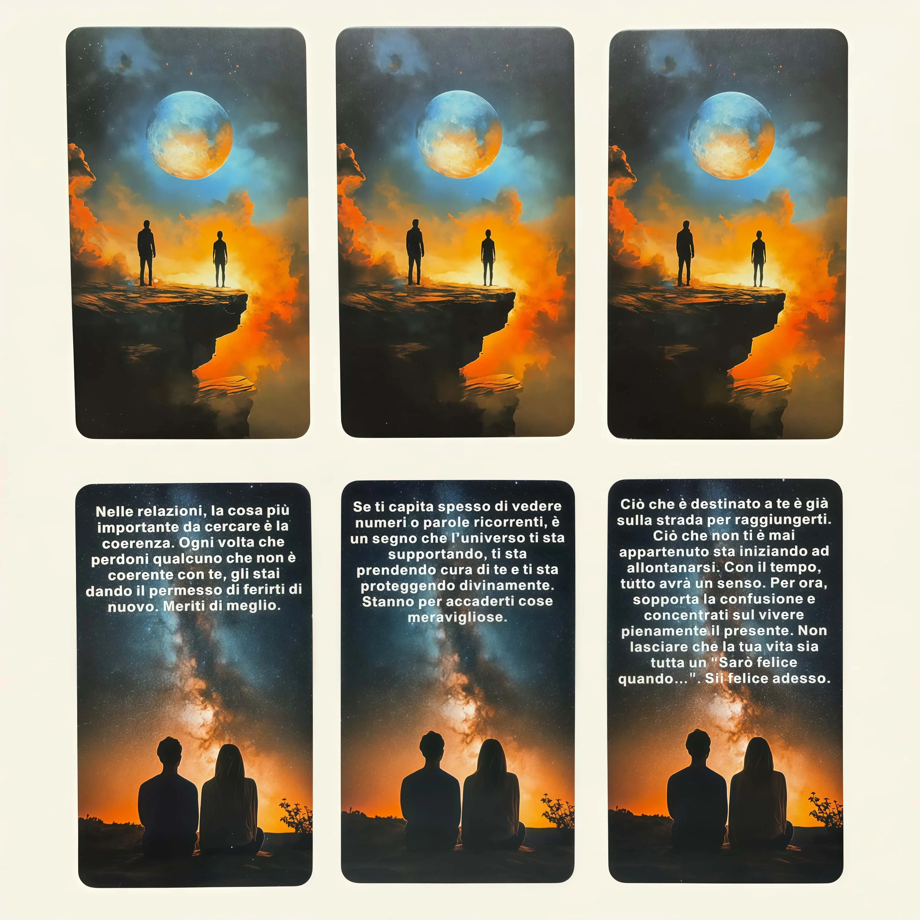 54 Italian Universe Message Oracle Deck, Tarot Series, Spiritual Guidance & Healing Cards, Size 12×7 cm / 4.72×2.76 in