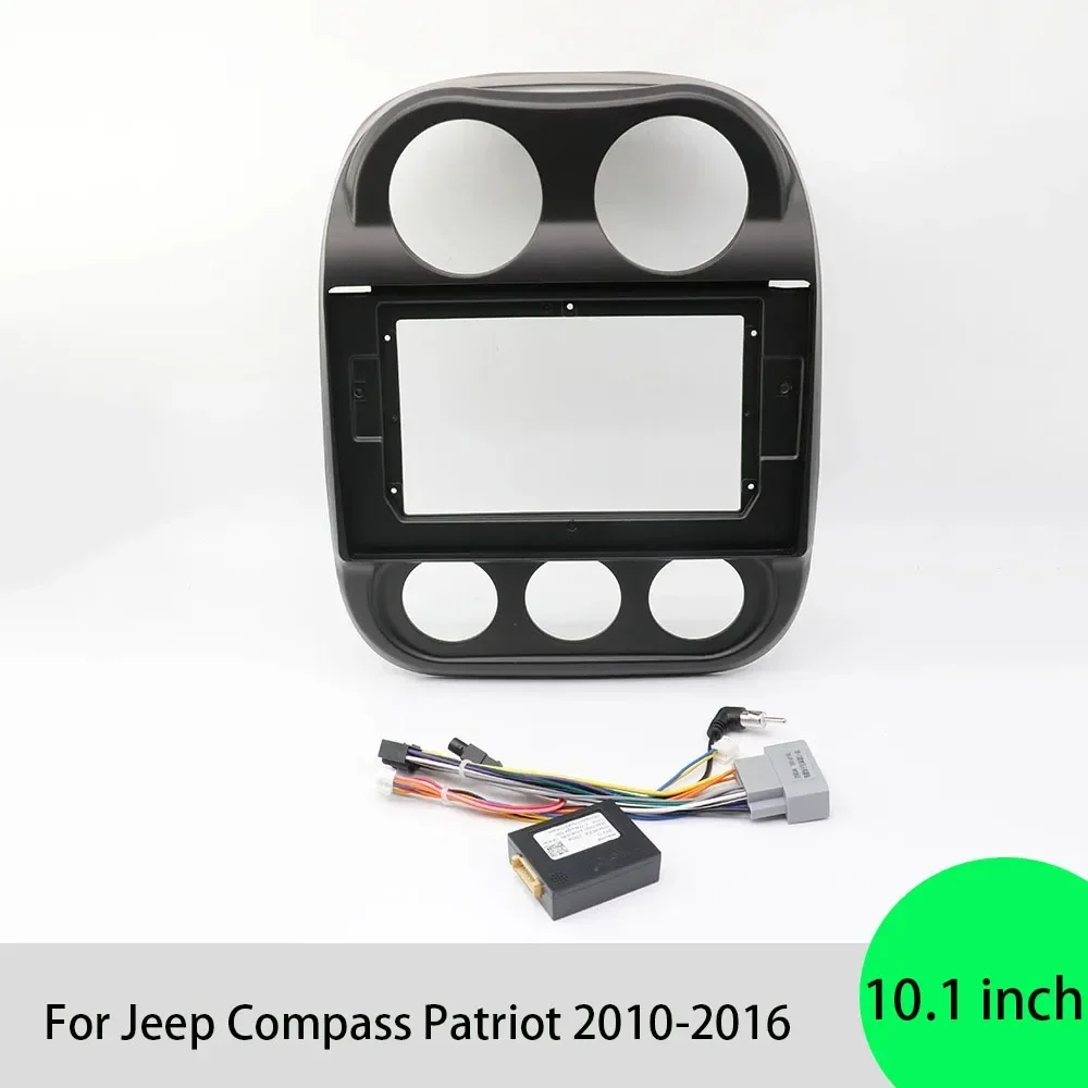 

For Jeep Compass Patriot 2010-2016 10.1 Inch Car Radio Fascias Stereo Dash Board Frame 2 Din GPS MP5 Android Player Panel Trim