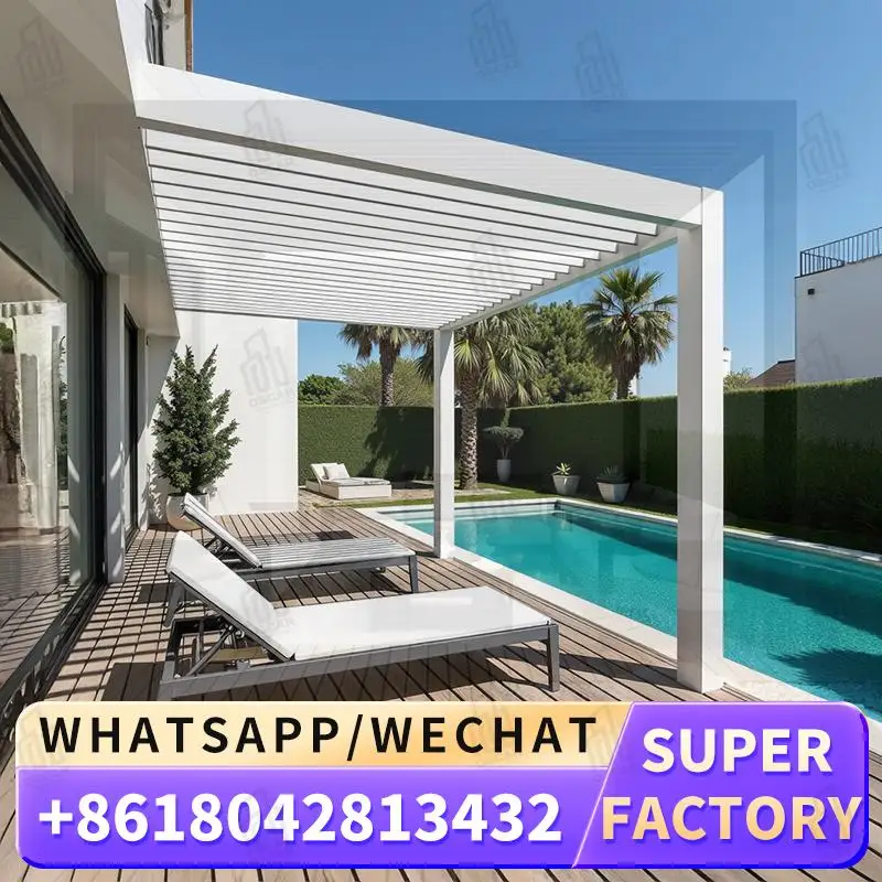 

Outdoor Louvered Modern Bioclimatic Structure for Terrace Garden Patio pergola