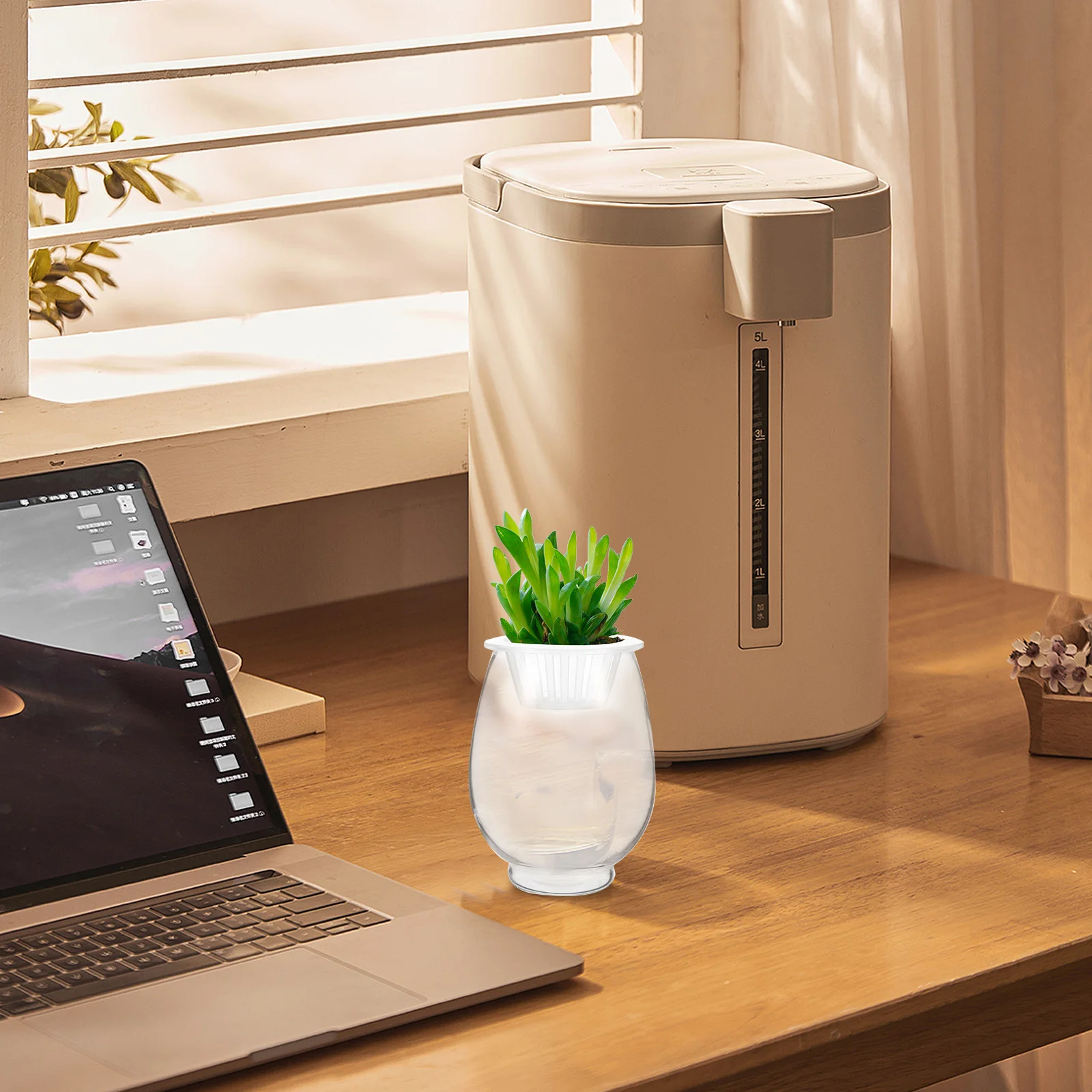 

Creative Transparent Glass Vase Hydroponic Flower Planter Desktop Simple Durable Plastic Glass Flower Vase Decoration