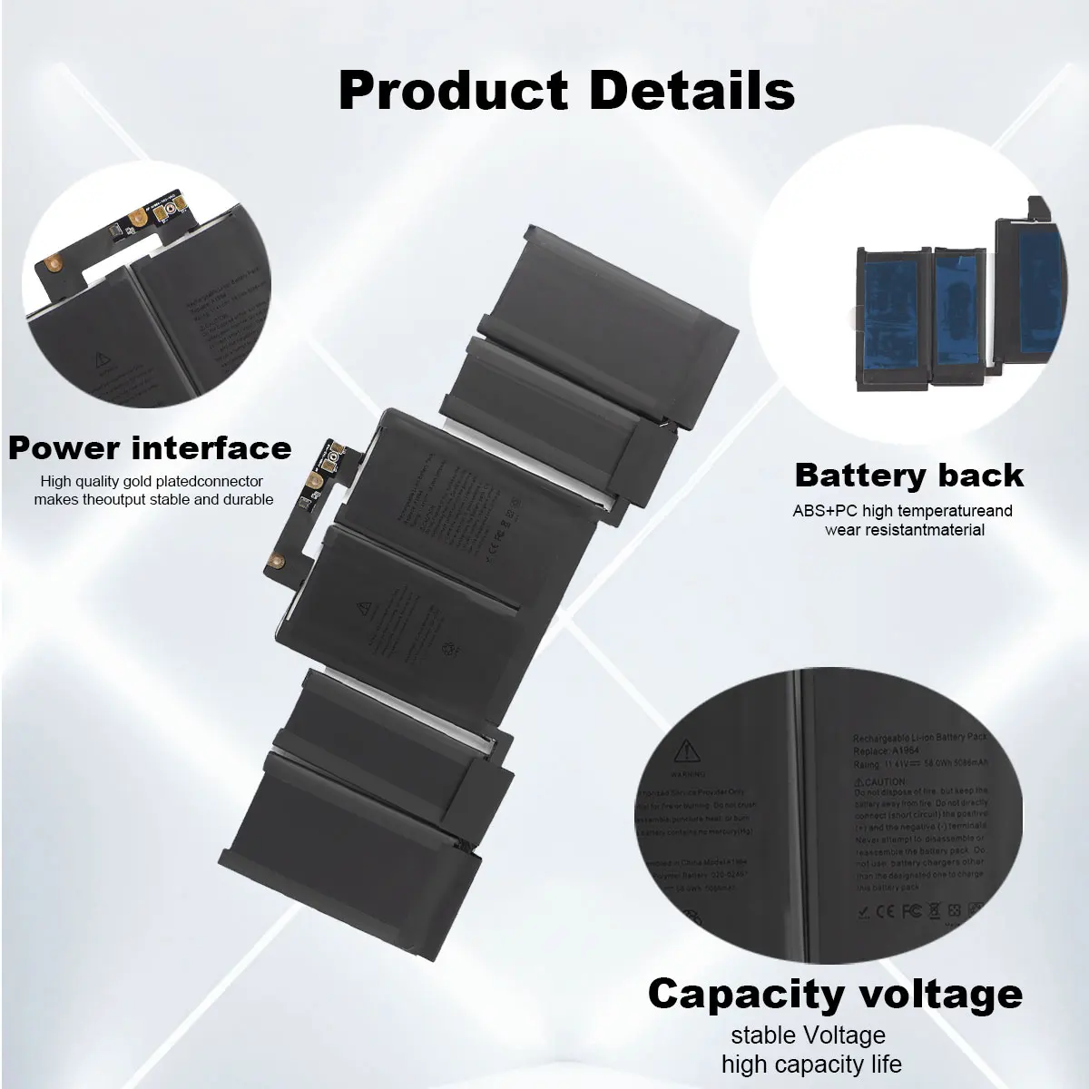 DXT baterai Laptop A1964 baru untuk Apple MacBook Pro A1989 13 "(2018/2019) A2251 (2020) EMC3214 EMC3358 020-02497 MR9Q2LL/A 58Wh