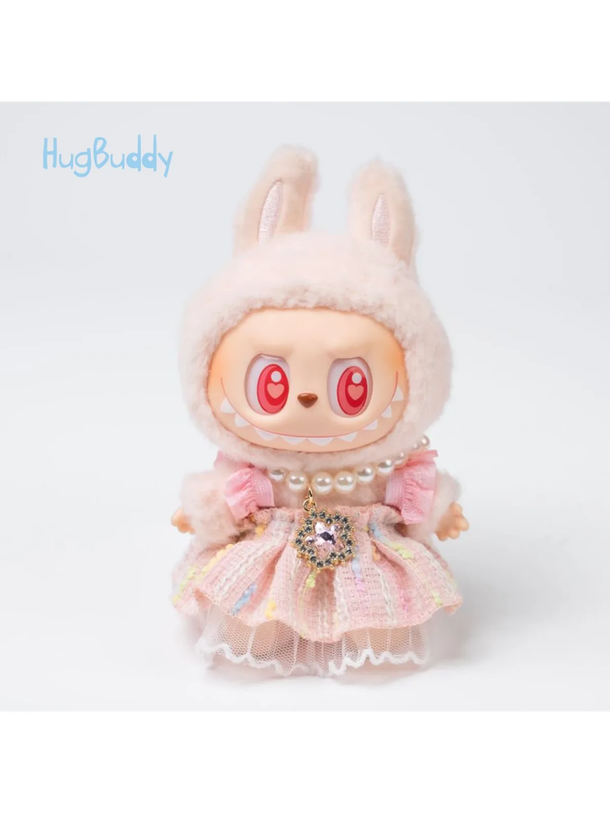 

100% подлинный комплект одежды для куклы Labubu 1-го, 2-го 3-го поколения, 17 см, наряд для фигуры, юбка, модная коллекция слепых коробок, стиль POP MART