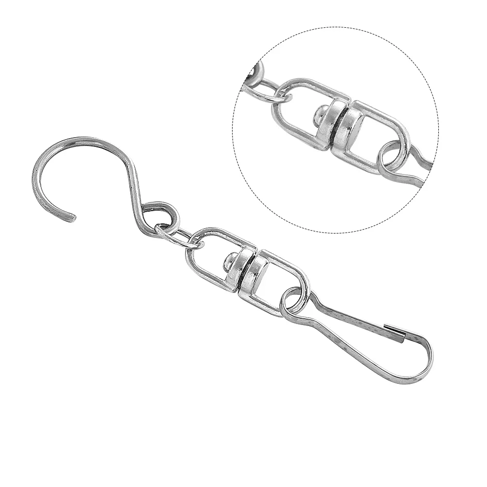 D9 6PCS Mini Wind Spinner Swivel Hooks DIY Wind Chimes Supplies Hanger Clip Hanging S Hooks Plants Bird Feeder Crystal Twisters - view 4