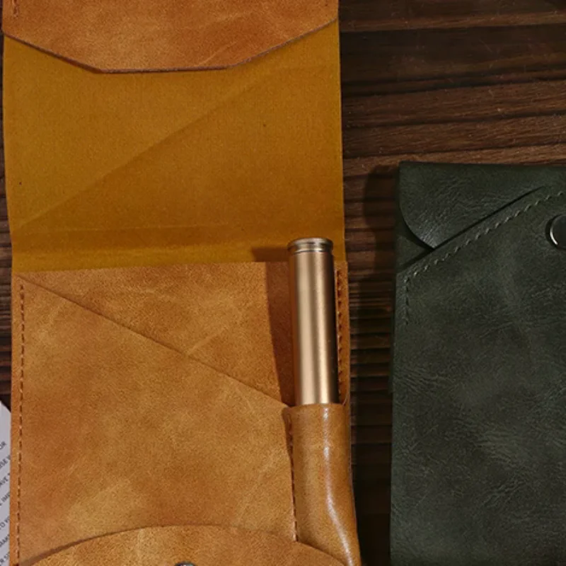Multifunctional Compact Wallet Bi-Fold ID Card Clip With Pen Minimalist Wallet For Daily Commuting Business And Travel