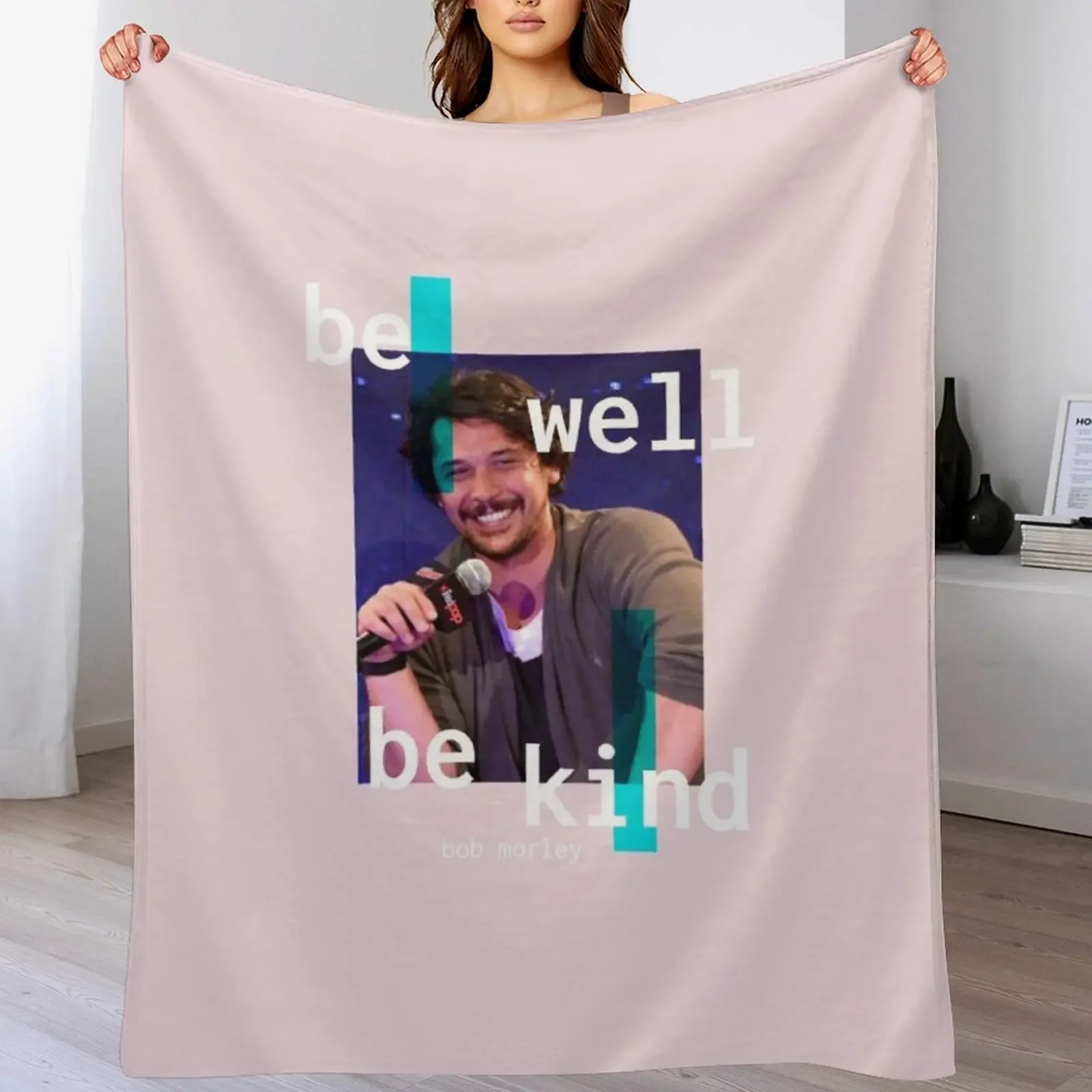 

be well, be kind (2) Throw Blanket Sleeping Bag funny gift Furry Furrys Blankets