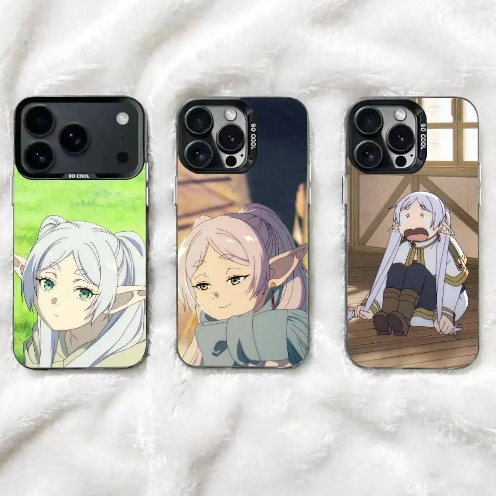 

S Sousou no F Frieren Frieren Phone Case For iPhone 17,16,15,14,13,12,11 Plus,Pro Max,XS,Colorful Silver Phone case Funda Cover