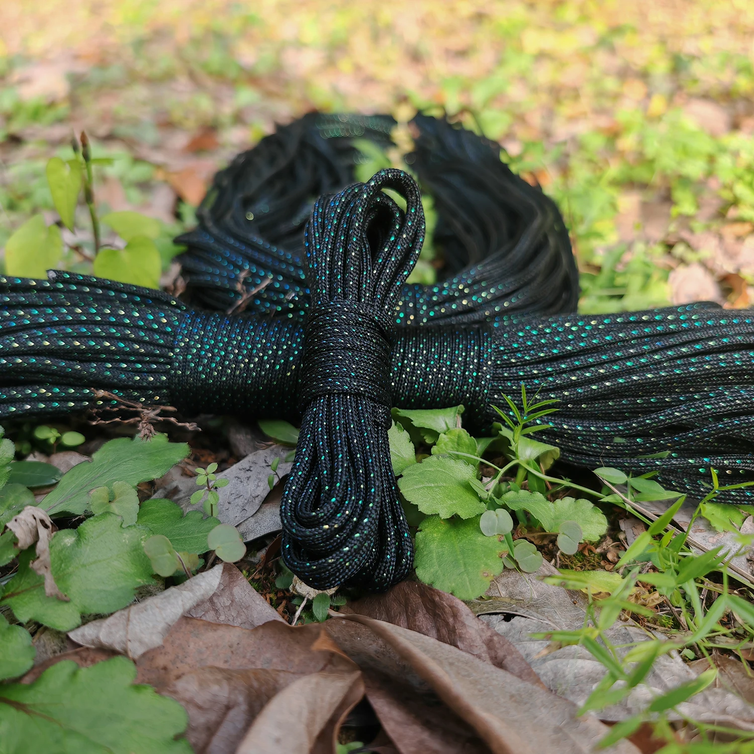 5m/10m/20m, Durchmesser 4mm, Supercooler Nachtreflektierender Paracord, Outdoor Camping DIY Handgefertigtes Armband Geflochtenes Seil