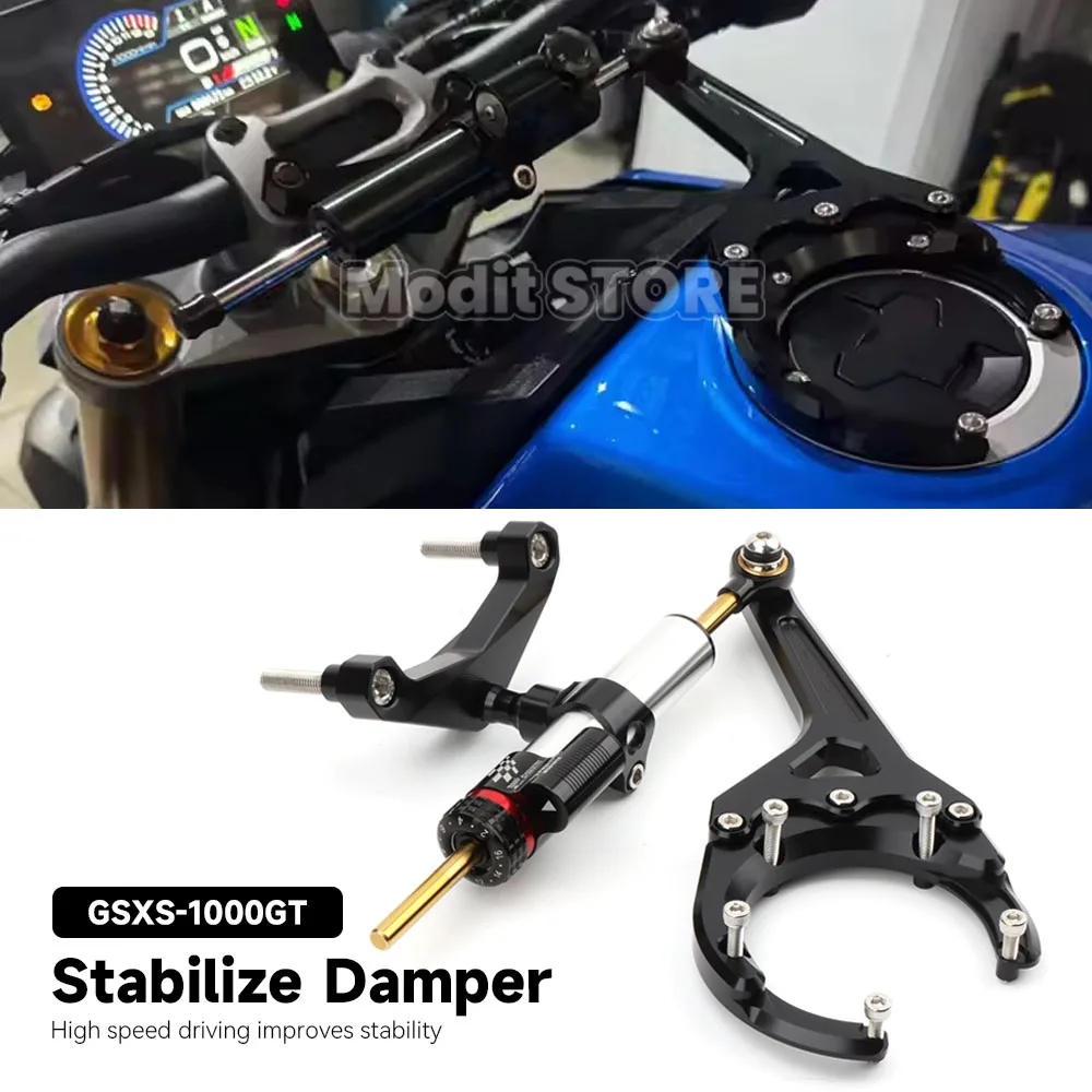 For Suzuki GSX-S1000GT GSX-S1000 GT 2022-2025 Motorcycle CNC Steering Damper Stabilizer Bracket Mounting Kit
