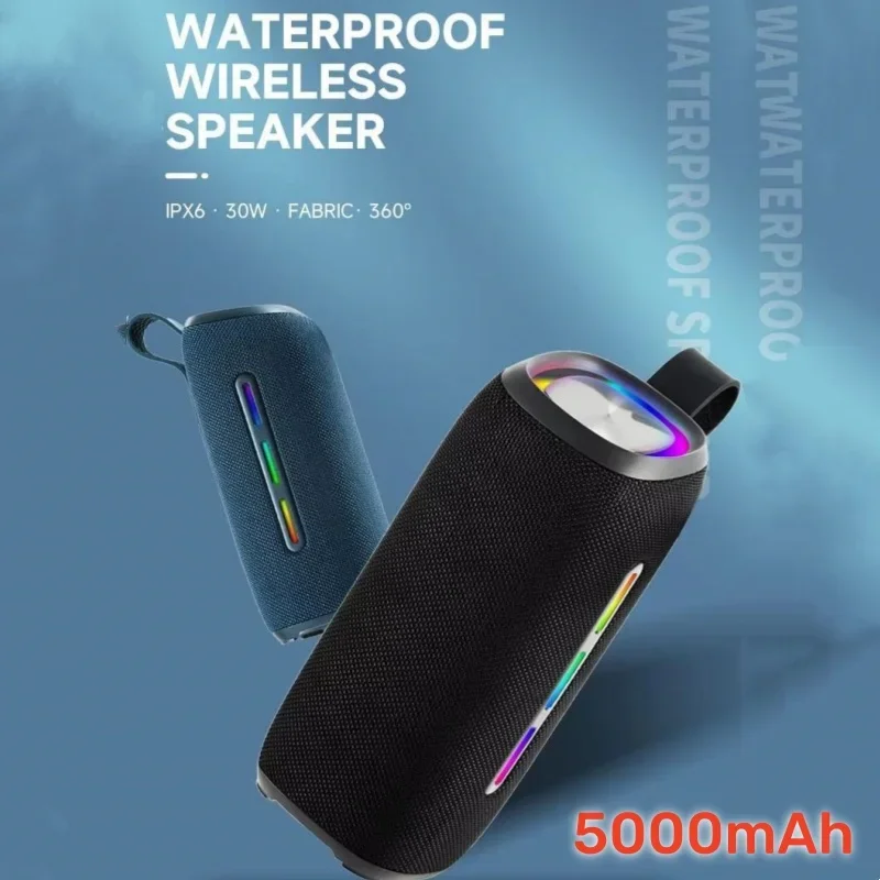 Waterproof IPX 6 Sound Column Stereo HD Sound Box Mini Bass Subwoofer Portable Caixa De Som Bluetooth Speaker for Party TWS/AUX