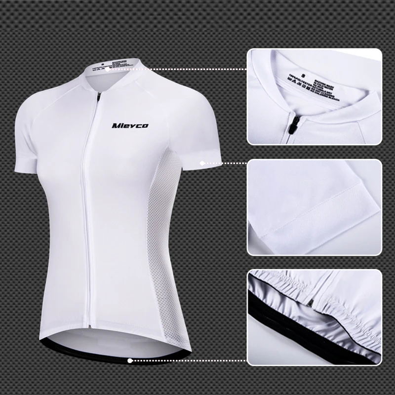 Damen-Radtrikot mit kurzen Ärmeln, reflektierend, schnelltrocknend, atmungsaktiv, MTB-Rennradshirt, Sommer-Maillot Ciclismo – Detail 6