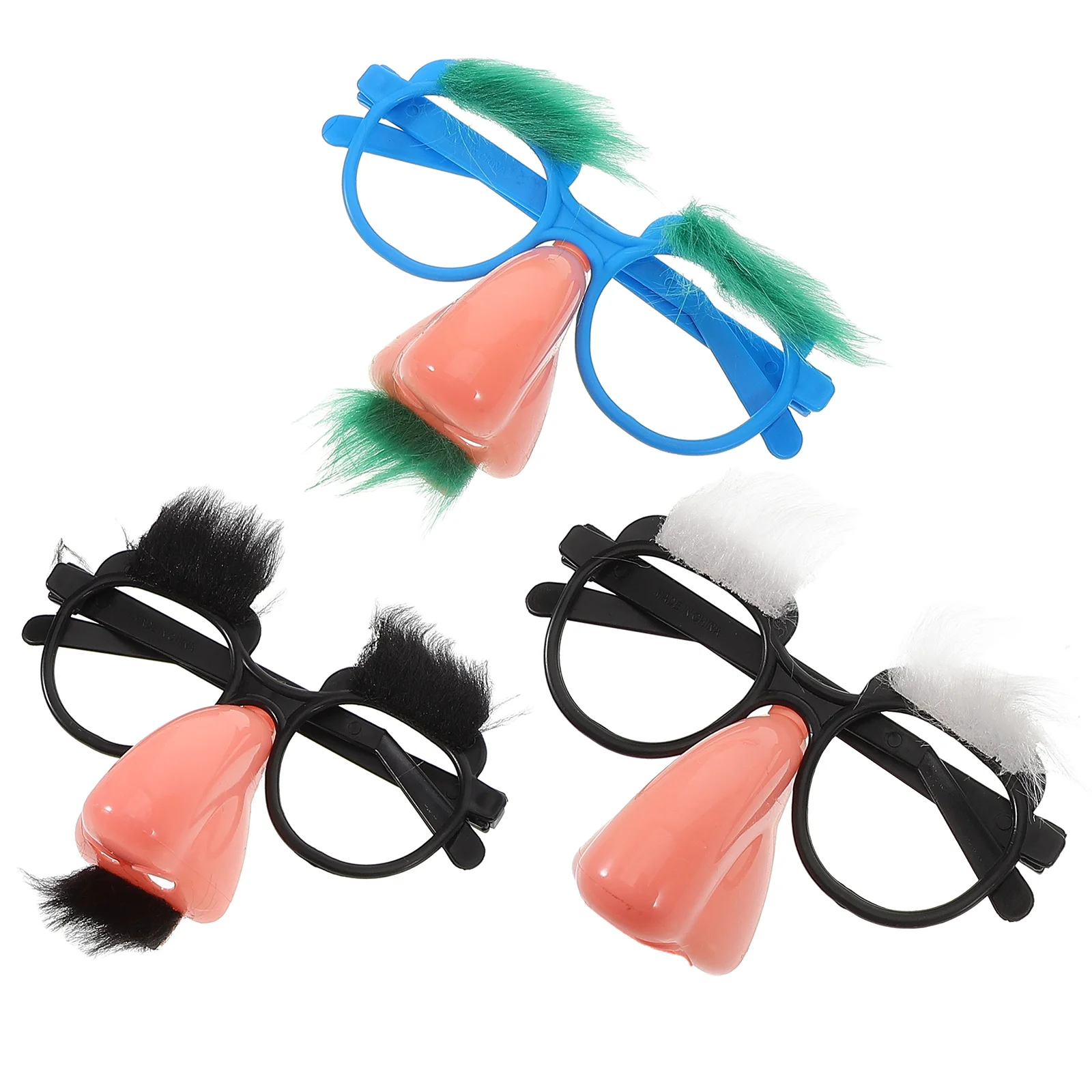 

3pcs Funny Glasses Nose Mustache Eyebrows for Party Costume Accessories Novelty Dress Up Props Adult Sunglasses Halloween Favors