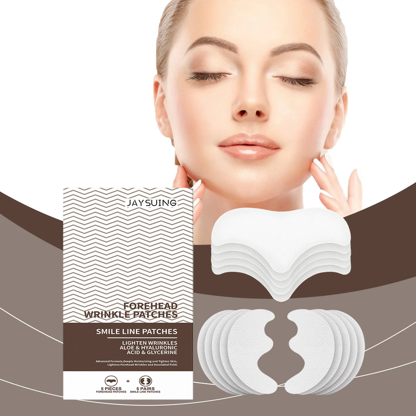 

Forehead Patch Anti Wrinkle Nasolabial Folds Remover Thin Face Stickers Frown Lines Firming Lifting Tightening Facial Skin Care