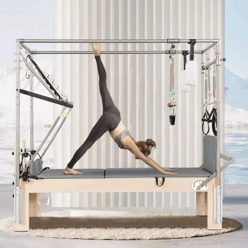 Yoga Rehabilitation Exercise Training Pilates Reformer Pilates Trapeze Table Customizable Colors And , Logo 3-in-1 Core Oak Bed
