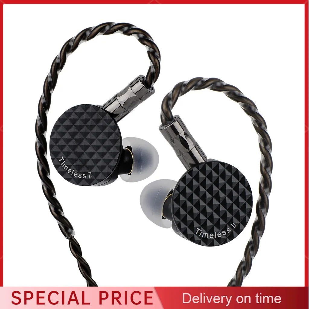 7Hz Timeless II atualizado 14,5 mm driver magnético planar IEM Hifi fones de ouvido com fio com bico ajustável 7N cabo OCC