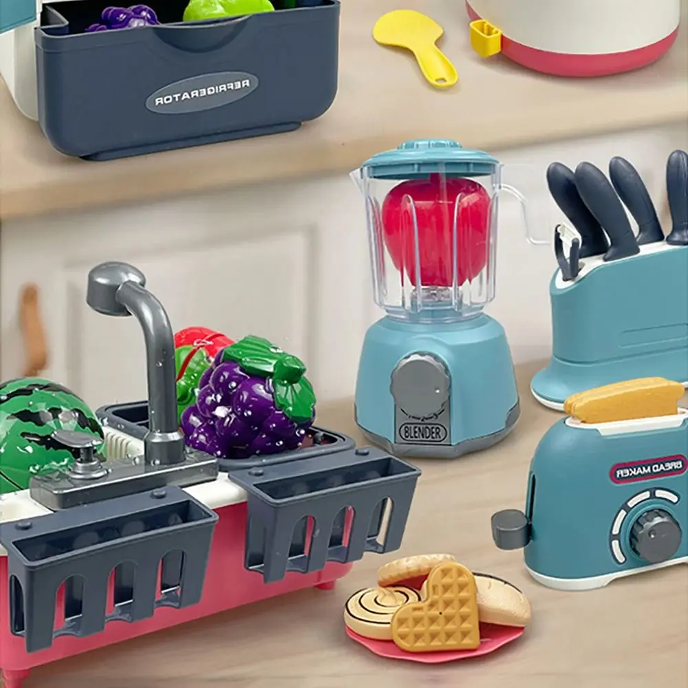 Funny Multicolor Cooking Playset Plastic Microwave Baking Playset Gas Stove Simulation Design Playing House Kitchen Gift view 2