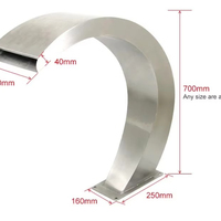 Outdoor Decoration Stainless Steel Fountain Pool Waterfall