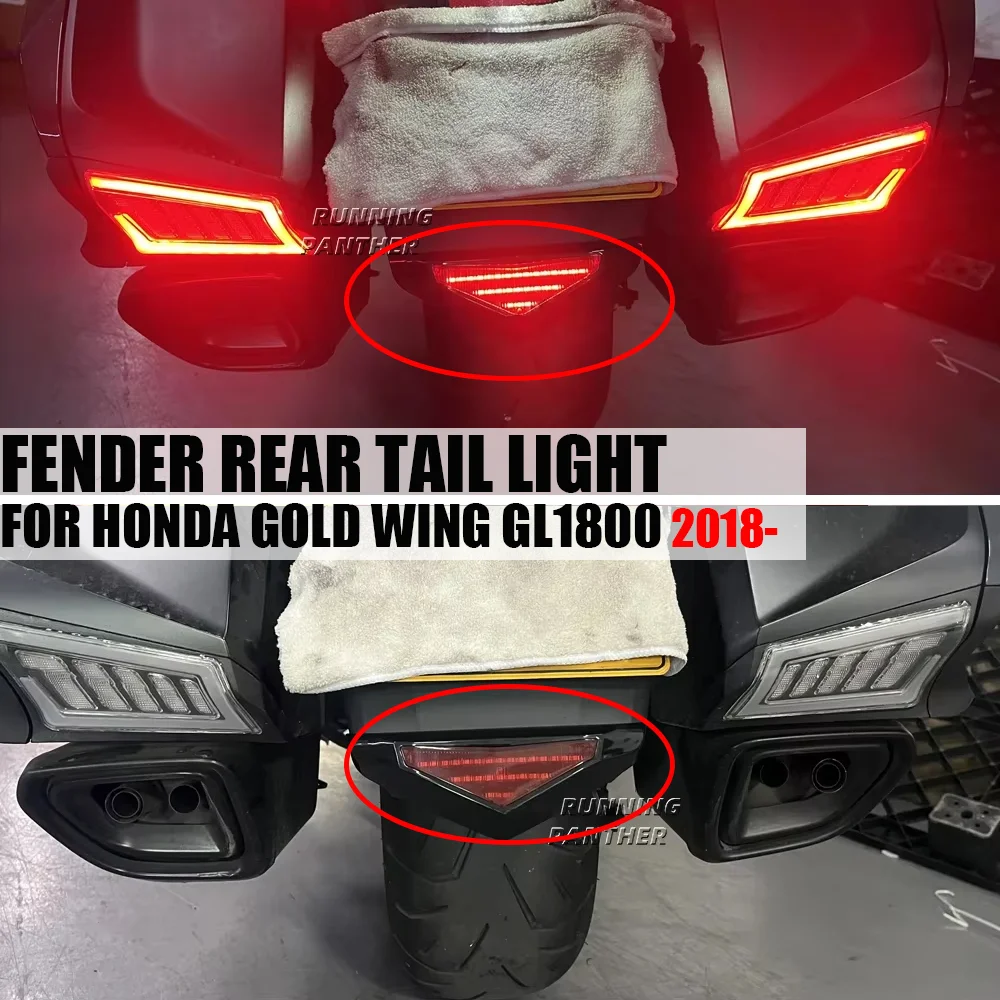 

Rear Lower Fender Trim Tail Light Brake Running LED Light Accessories For Honda Goldwing Gold Wing GL 1800 GL1800 F6B 2018-2024