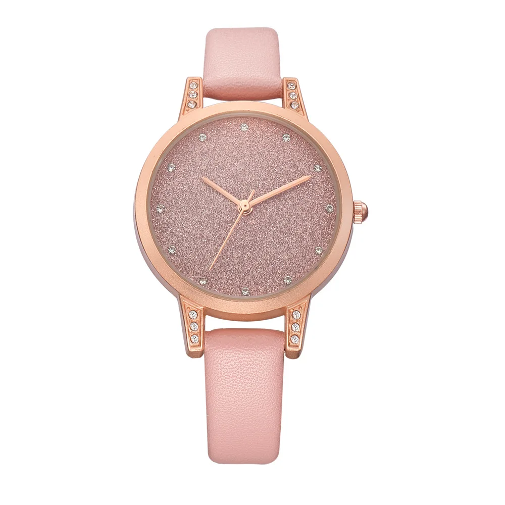 REBIRTH 018 Women's Quartz Watch Matte Dial Diamond Fashion Art Elegant Simple Wristwatch for Ladies Gift