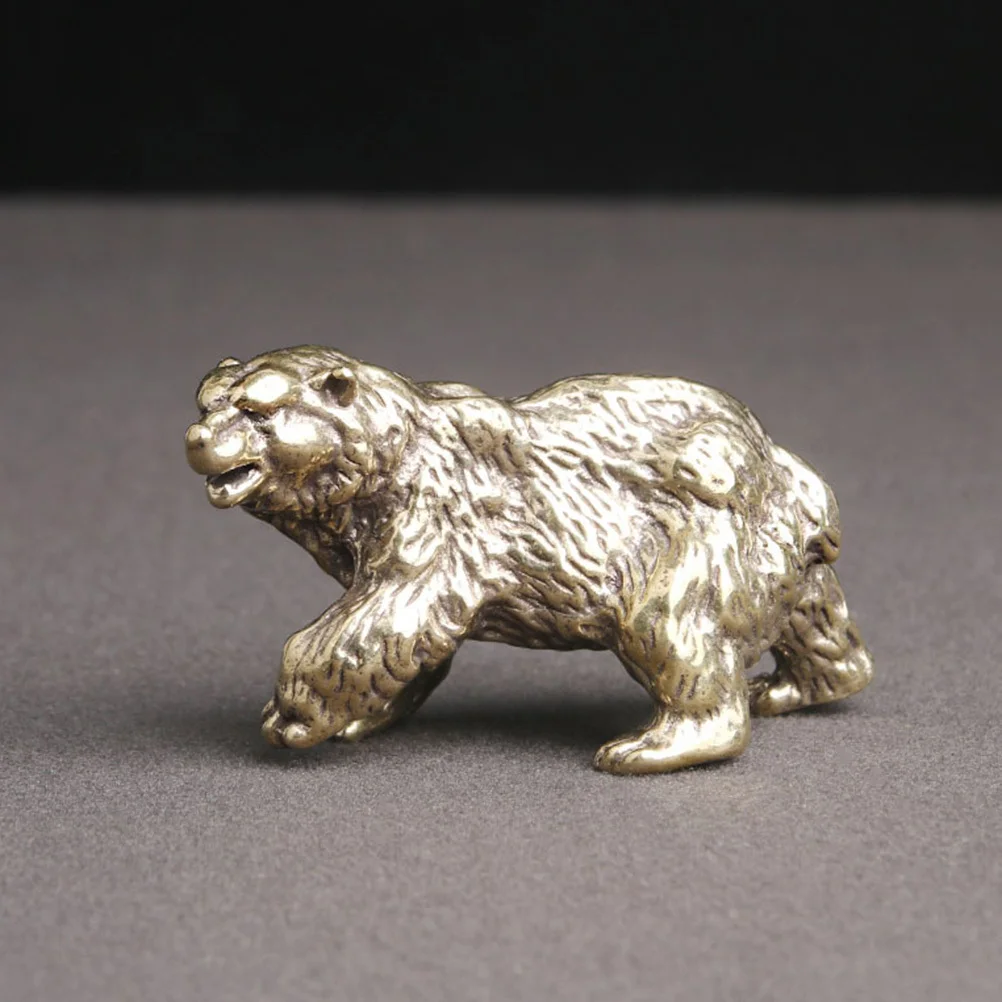 

Polar Bear Brass Tea Pet Figure Decorative Desktop Ornament Stable Placement Office Living Room Polar Bear Figure