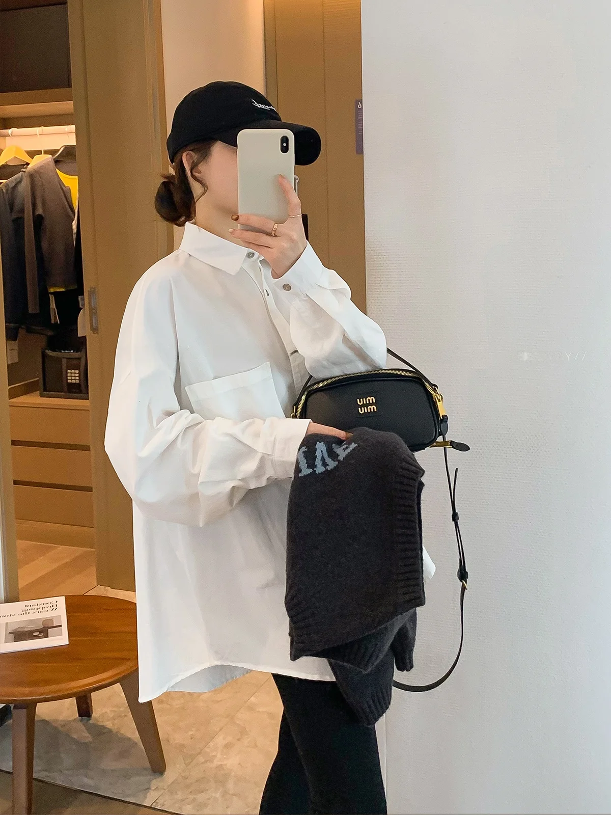 

Женская свободная кофта Love Devil Fi с длинными рукавами, однотонная, зимняя, новая, универсальная, стройнящая, дышащая, комфортная