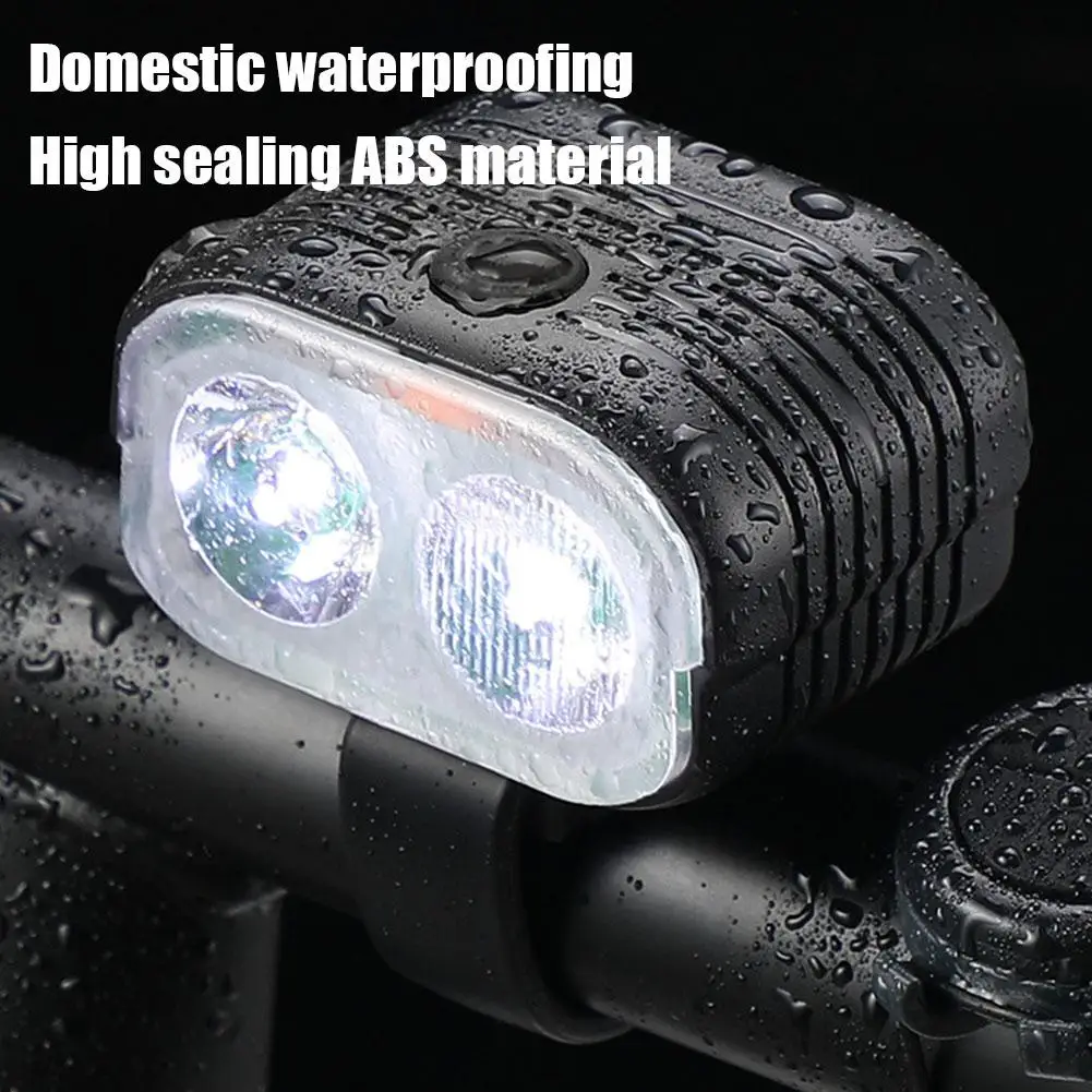 Bike Headlight With Horn Multi-Functional USB Rechargeable Waterproof High Brighten Night Safety Cycling Bike Supplies