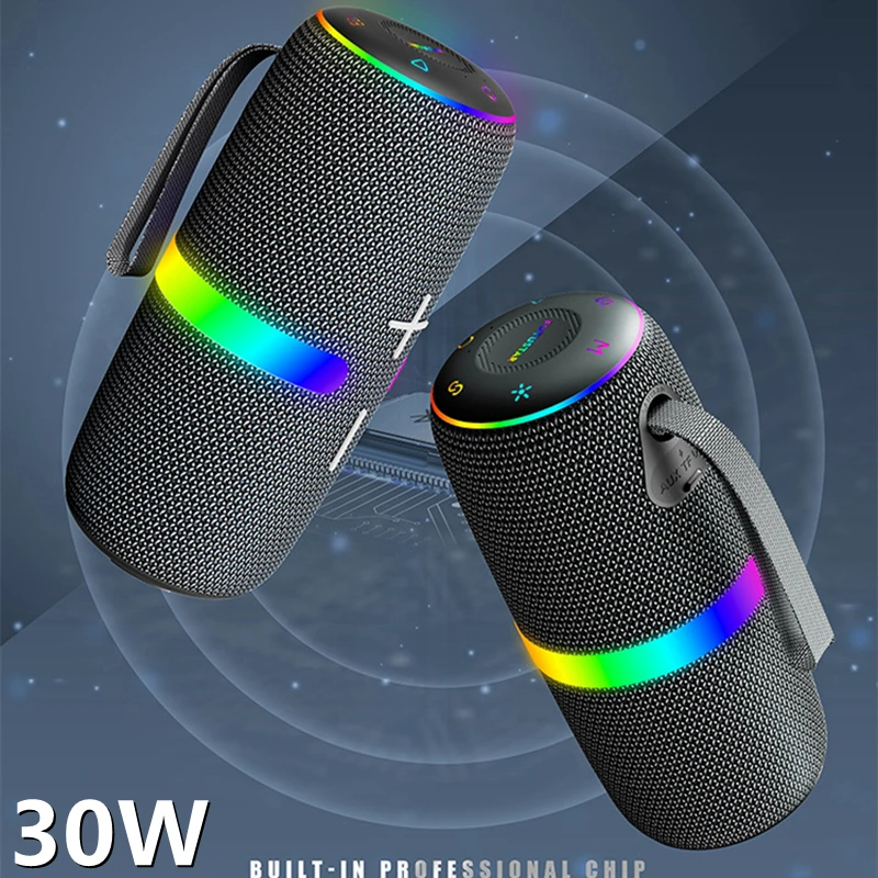 

30W Super Bass Boom box RGB Outdoor Subwoofer Portable Waterproof TWS Surround Sound Full-frequency Tweeter Bluetooth Speaker TF