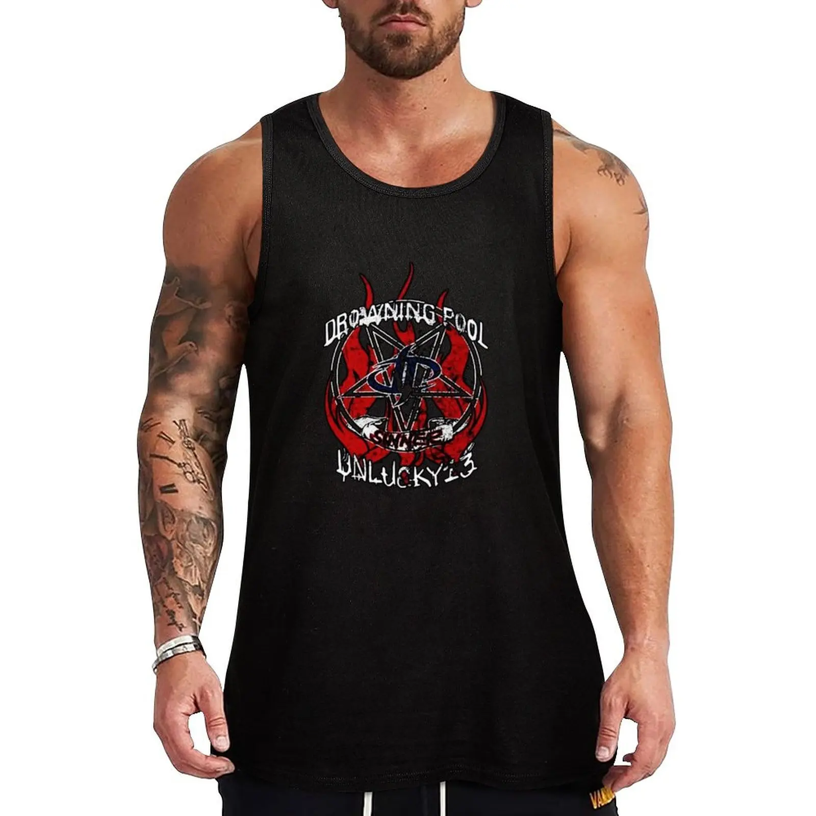 Best of Drowning Pool American rock band logo3 exselna Genres Alternative metal Tank Top gym clothes men t-shirt Men's