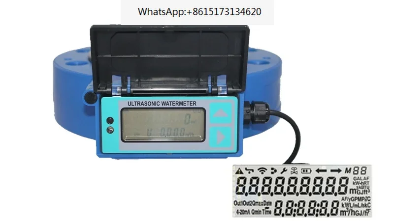 Built-in time accumulator water meter ultrasonic sewage flow rate meter with pulse output