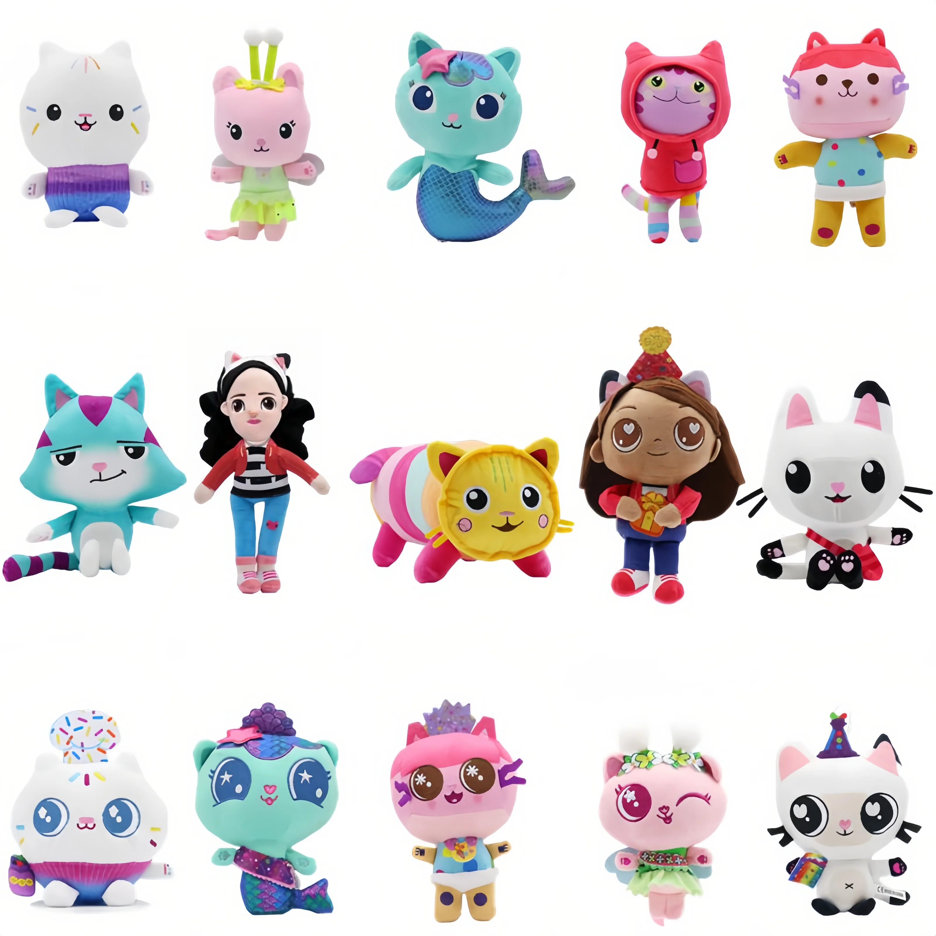 

Gabby’s Doll House Plush Toy Backpack Cat Cake Cat Smiling Cat Stuffed Animal Plushie for Kid Chrismas Gif