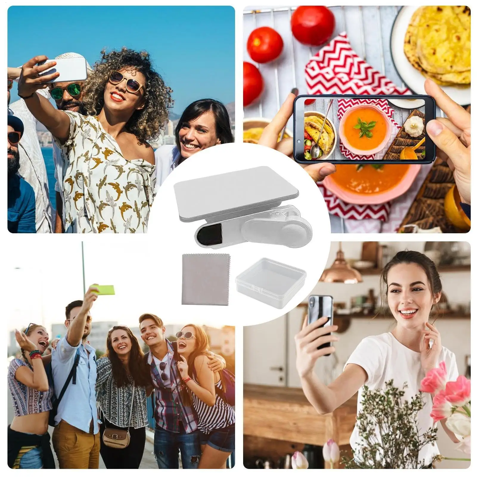 Mirror Effect Lens For Phone Camera Cell Phone Mirror Reflection HD Lens Rotatable Cellphone Accessories For Tech Savvy Users