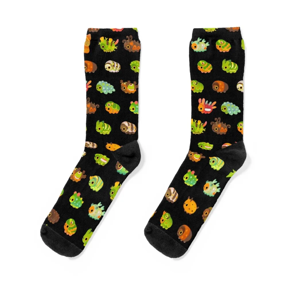 Caterpillar - dark Socks Stockings man funny gifts cool Socks Women Men's