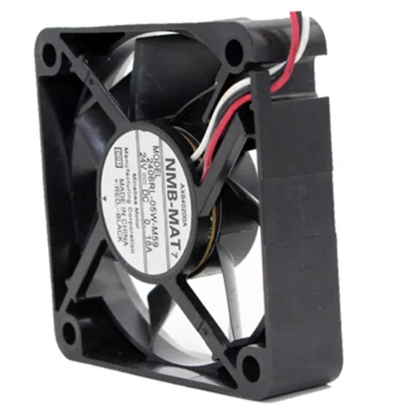 

New NMB-MAT 60MM 2406RL-05W-M59 DC 24V 0.18A 6015 60MM 60*60*15MM Cooling Fan Frequency Converter Cooling Fan With 2pin 3pin