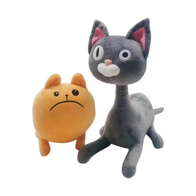 2pcs Noodle And Bun Plush Toy Soft And Comfortable Stuffed Animal Cat And Dog Plushie Anime Cartoon Doll Toy Gift For Kids