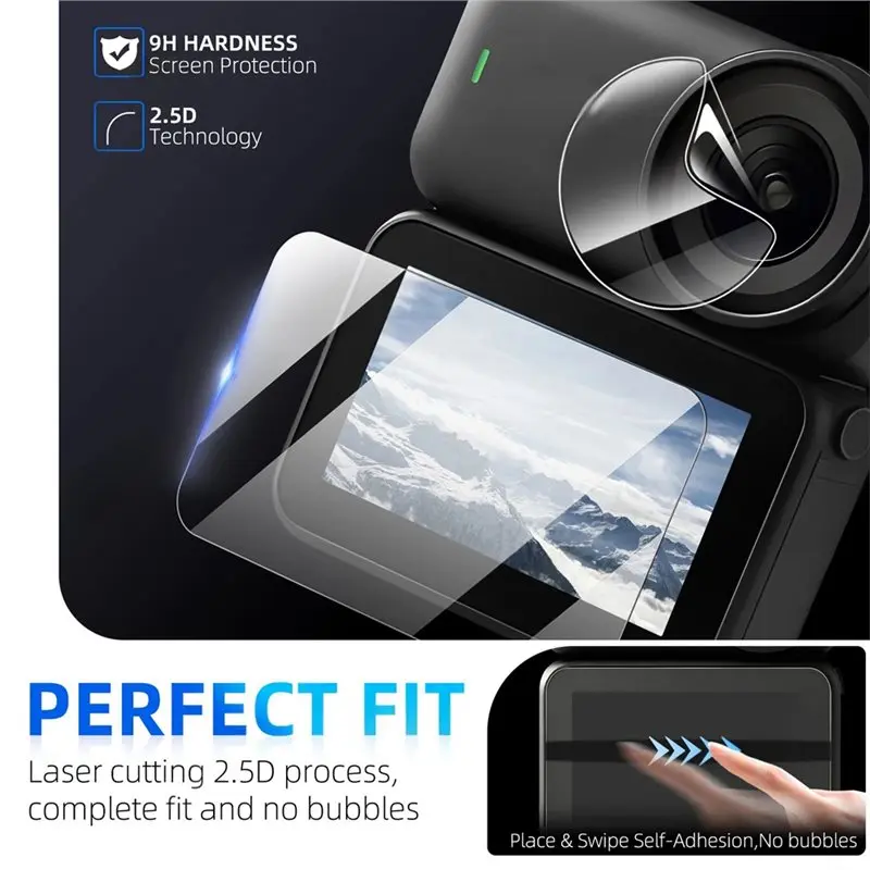 A29F-Für DJI Osmo Nano Kamera 3PCS Screen Protector + Objektiv Film Anti-Scratch Zubehör Set