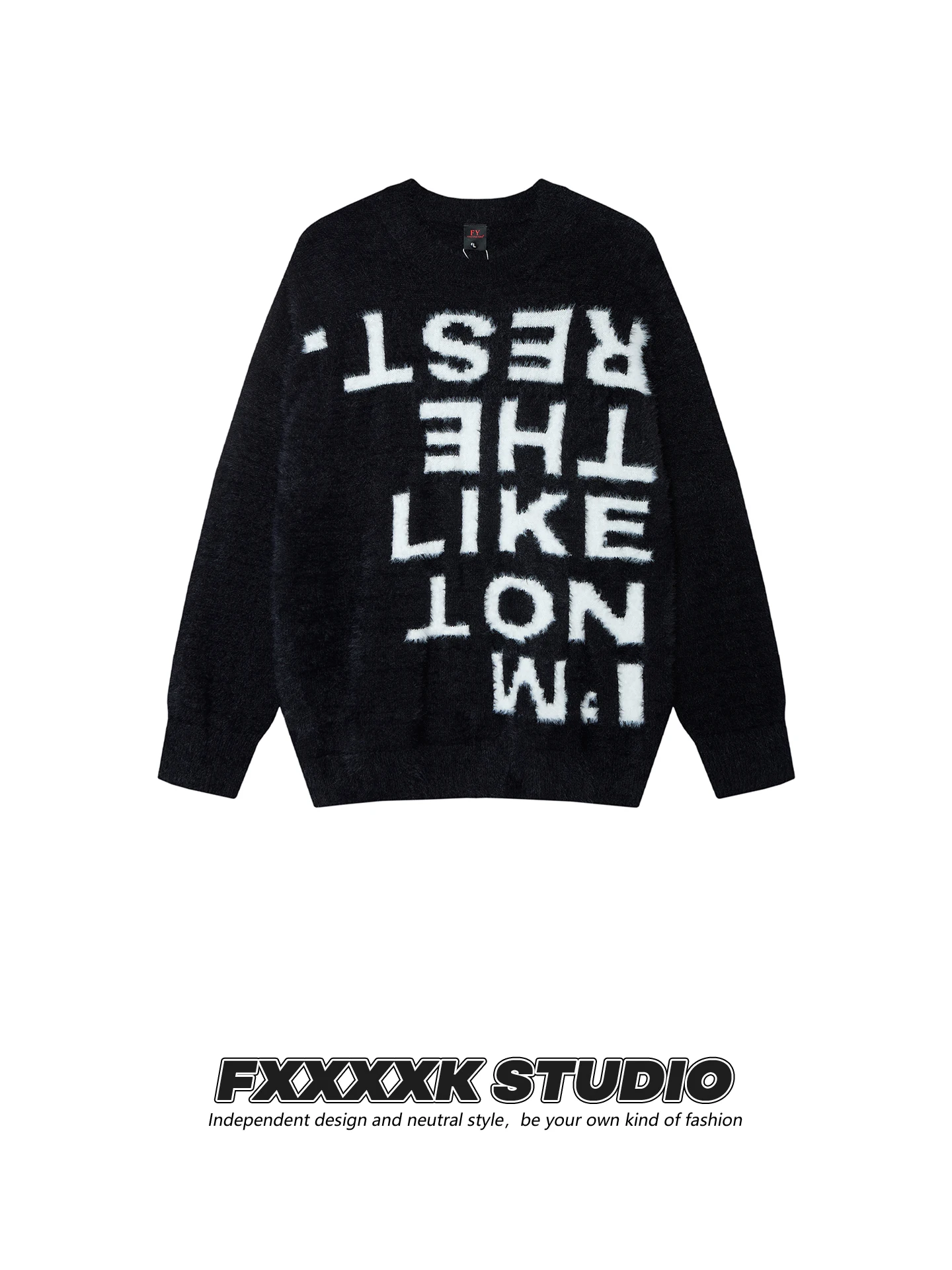 

Оригинальный американский модный бренд FXK: Мягкий мохеровый свитер унисекс свободного кроя, вязаный, с длинными рукавами, круглым вырезом, теплый, стильный.