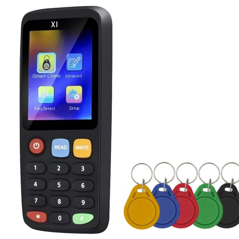 

ABKN-X7 RFID Smart Chip NFC Decoder Duplicator Reader Writer+5XUID Keychain Tag Copier 125Khz 13.56Mhz Badge Token Clone Card