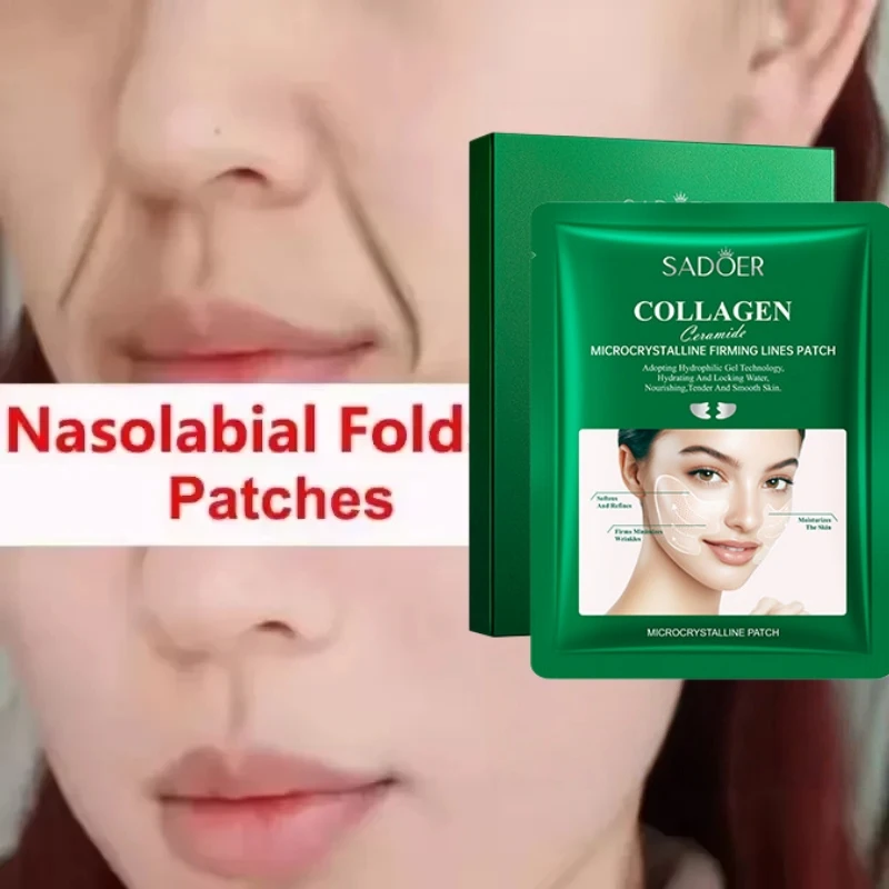 Collagen Face Mask Nasolabial Folds Patch Lifting Sagging Skin Firming Fade Smile Fine Lines Deep Moisturizing Nourish Skin Care