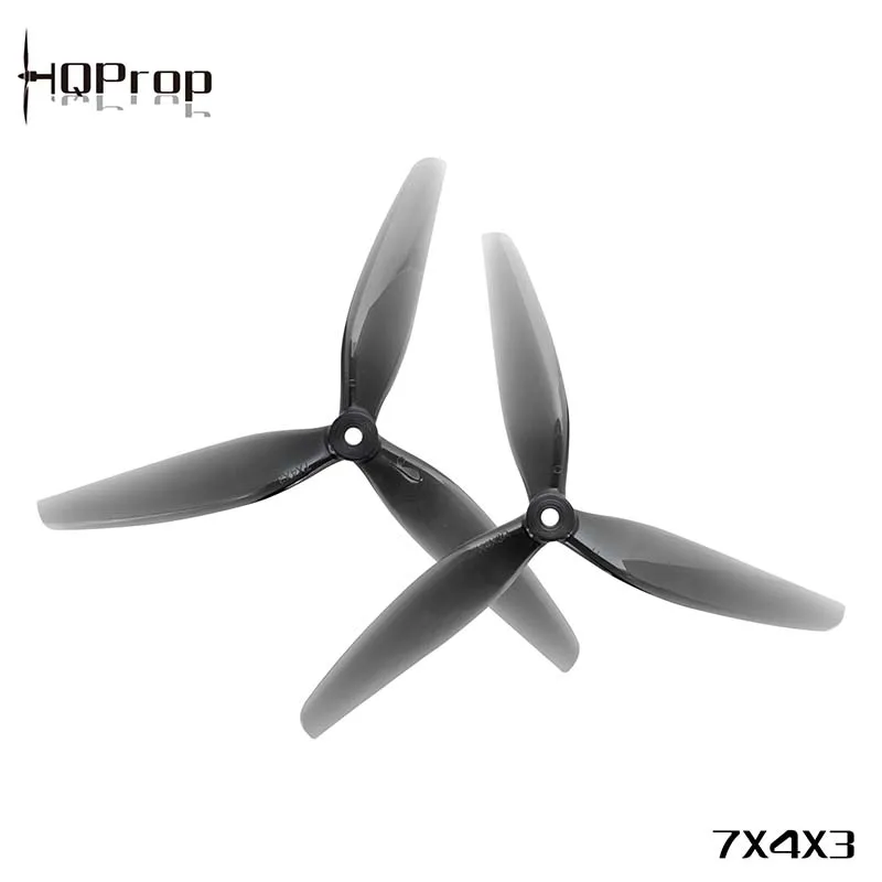 HQProp 7X4X3 7‑Inch 3‑Blade FPV Propeller 2CW+2CCW High‑Efficiency Durable Crash‑Resistant Drone Props