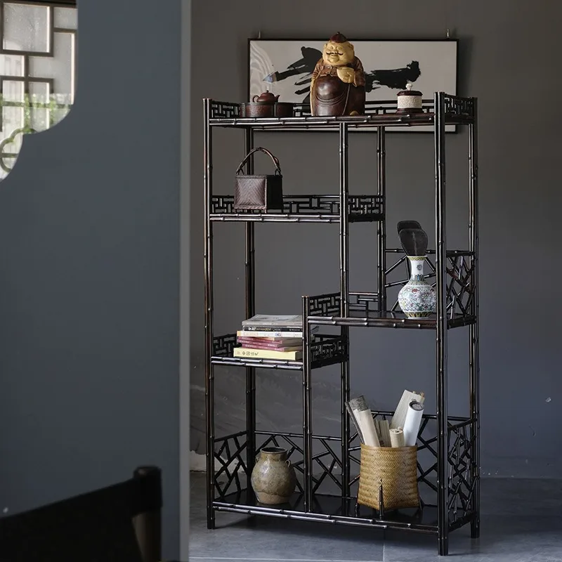 Bookshelf Handmade Chinese shelf Multi-layer storage rack