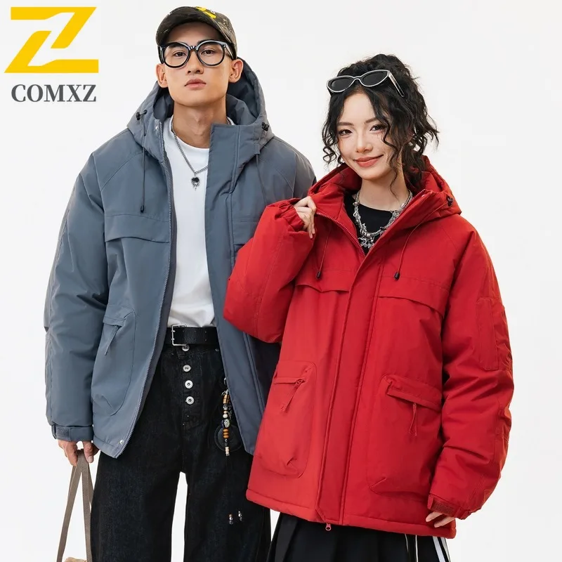 سترة COMXZ للرجال للاستخدام الخارجي فاخرة متعددة الوظائف للسفر خفيفة الوزن معطف دافئ غطاء محرك السيارة مريح مقاوم للبرد معاطف شتوية جديدة #5