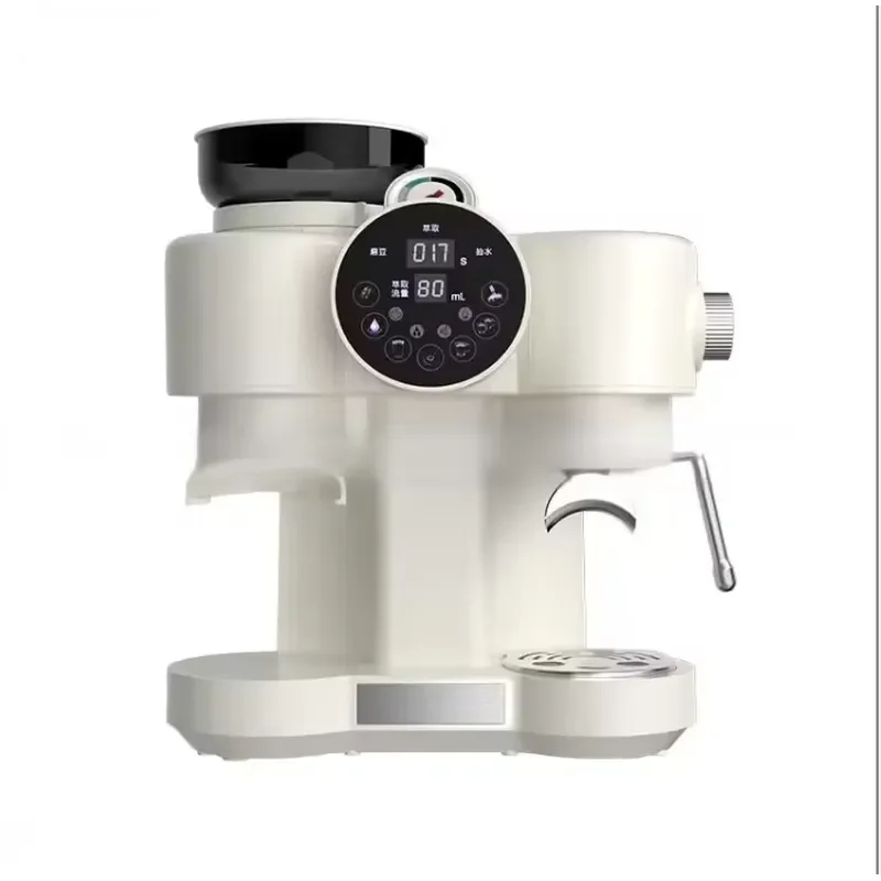 Italian Semi-Automatic Coffee Machine Stable Pressure Extraction Precise Temperature Control Steam Milk Frother Grinder
