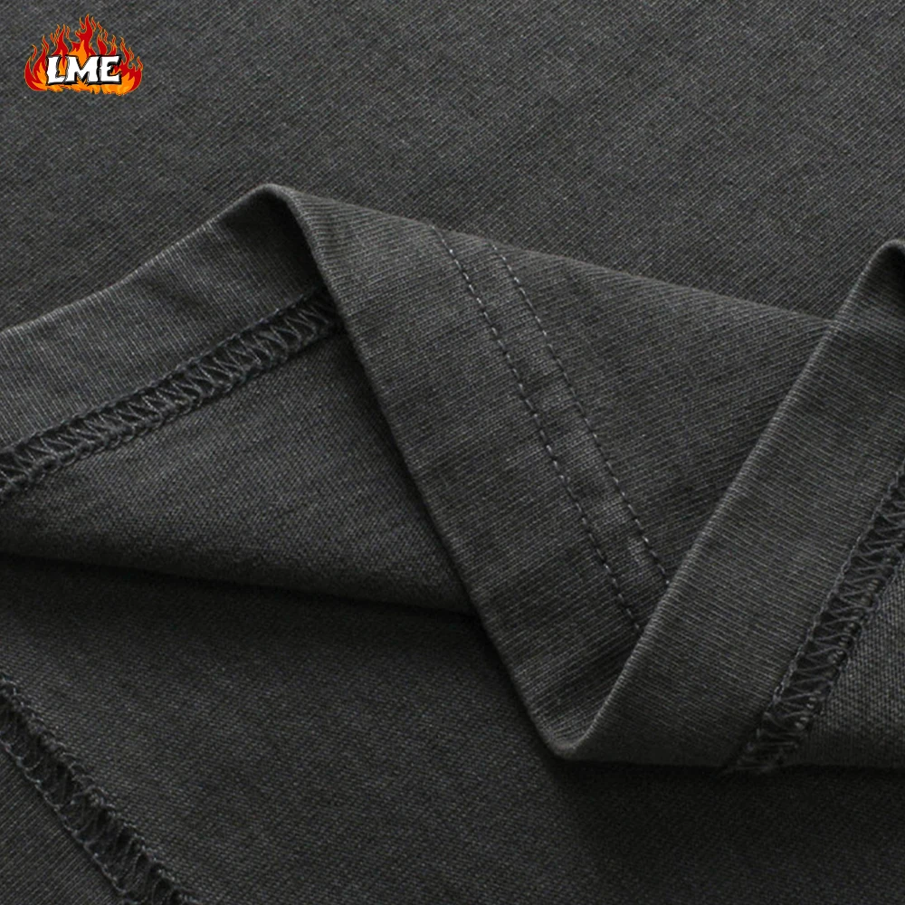 핫 세일 맞춤 로고 남성 의류 250GSM 헤비웨이트 코튼 빈티지 산성 워싱 오버사이즈 티셔츠 남성용