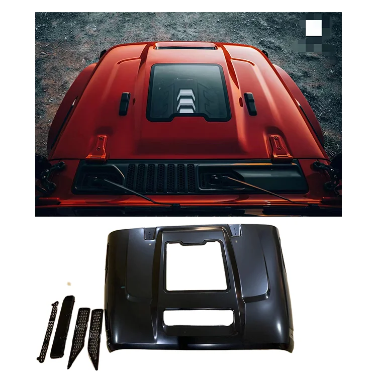 

High Quality Auto Body Kit for Front Hood Bonnet Car Offroad Auto Accessories Car Hood for Jeep Wrangler JL