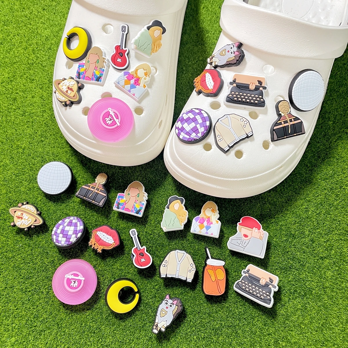 16 stuks zanger schoenbedels, mooie schoenbedels voor klompschoenen, Taylor muziekstickers voor tieners meisjes vrouwen feestcadeaus