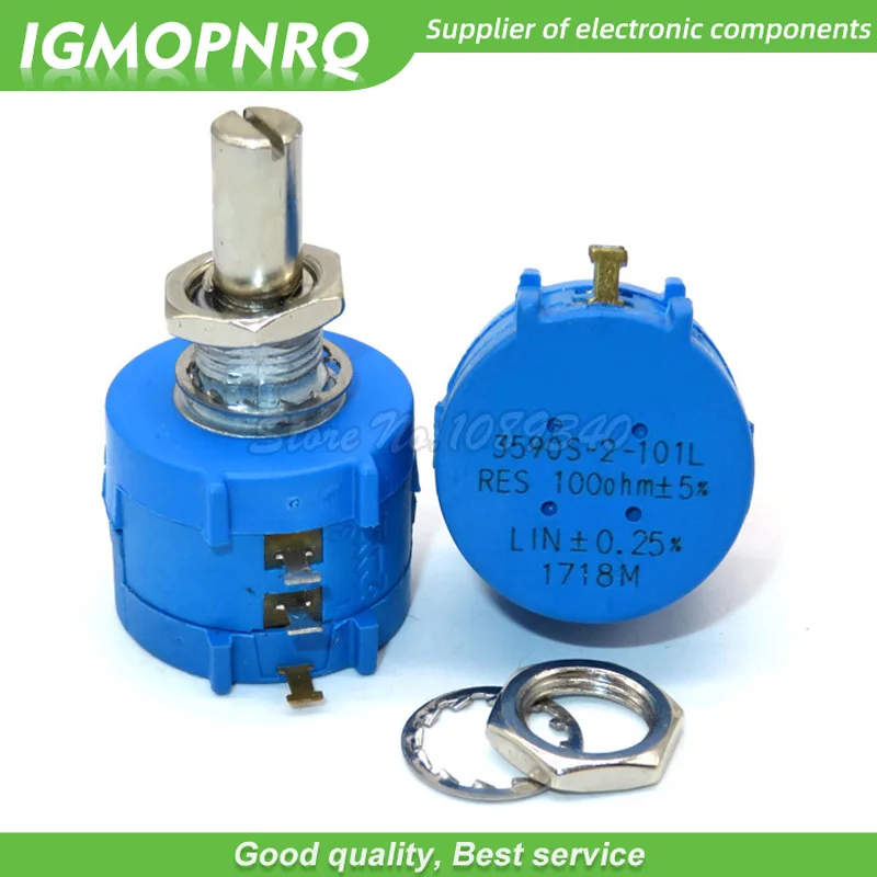 1PCS 3590S-2-102L 3590S 1K ohm 102 3590S-2-102 3590S-102 Precision Multiturn Potentiometer 10 Ring Adjustable Resistor IGMOPNRQ